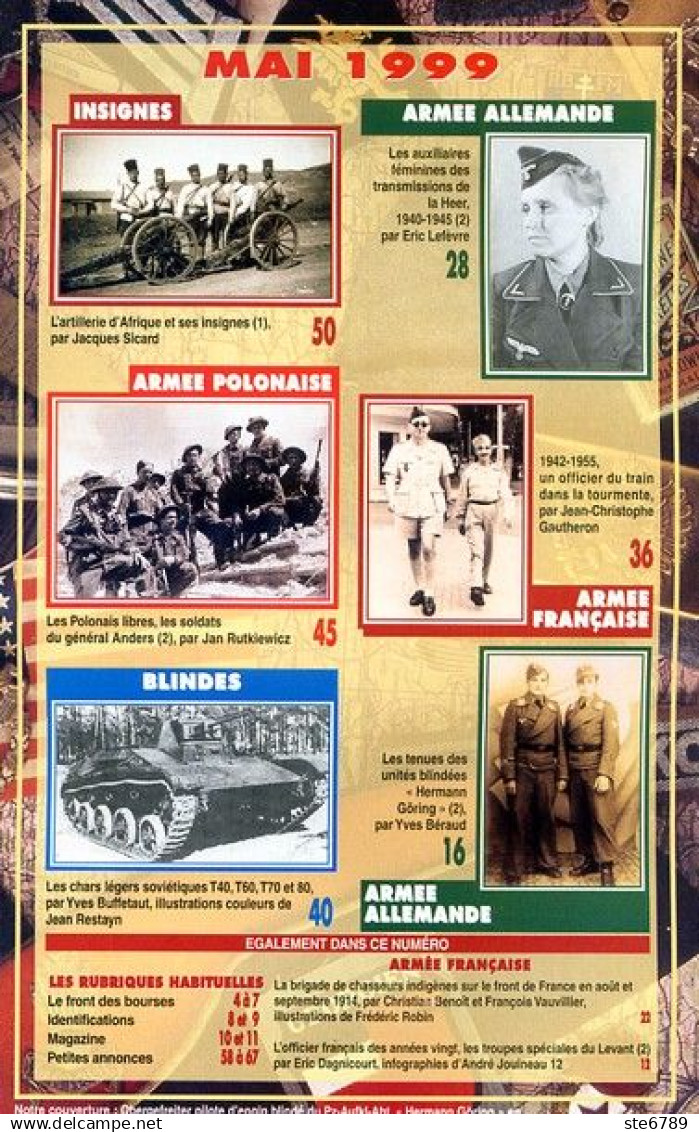 ARMES MILITARIA Magazine N° 166 Division Hermann Göring , 1914 Tirailleurs Marocains , 1944 Polonais Libres , - French