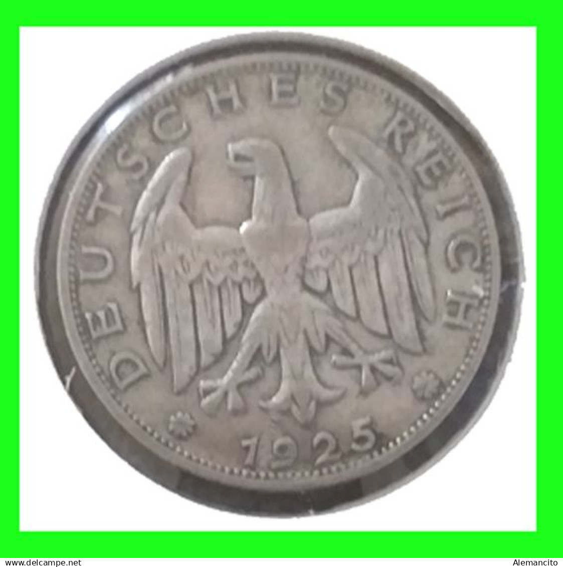 ALEMANIA ( GERMANY ) - WEIMAR REPUBLIC 1 REICHSMARK  DEUTSCHES REICH AÑO 1925 – CECA - D - MUNICH – COMPOSITIONS SILVER - 1 Mark & 1 Reichsmark