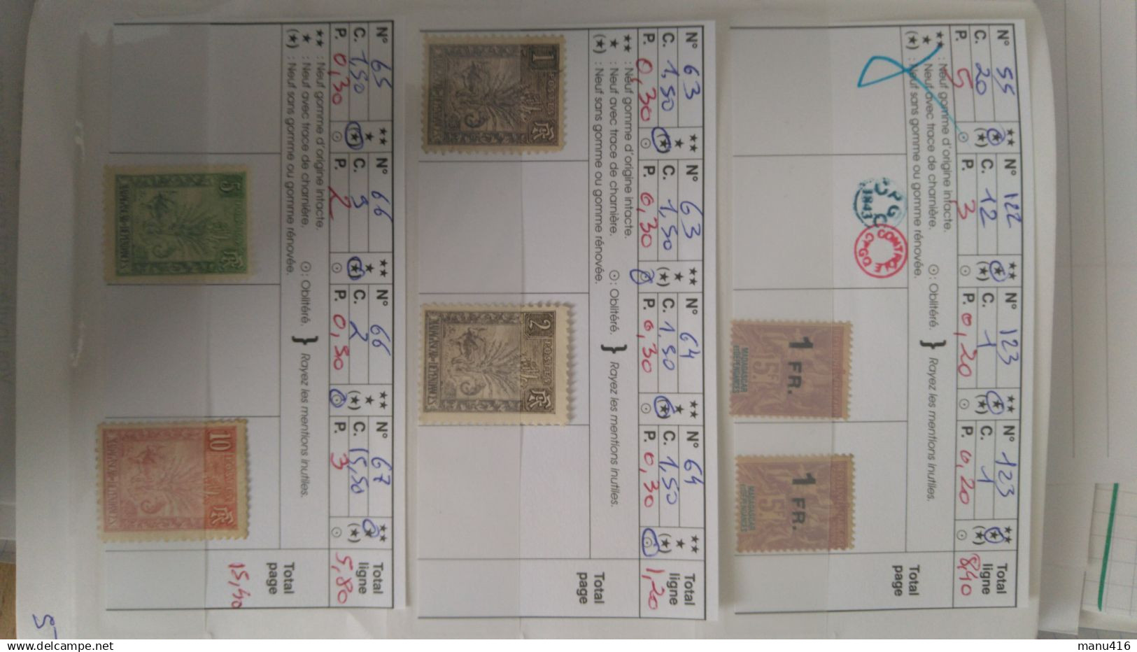 Madagascar Lot De 88 Timbres Neufs Et Oblitérés, Cote 318 Euros Très Anciens + PA, Voir Le Scan. Port Offert. - Oblitérés