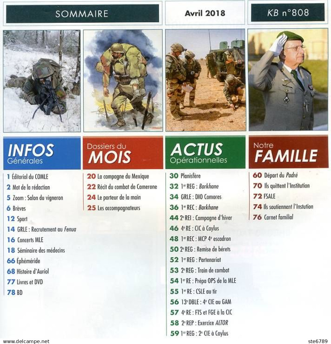 Képi Blanc N° 808 Militaria Légion Etrangere - Français