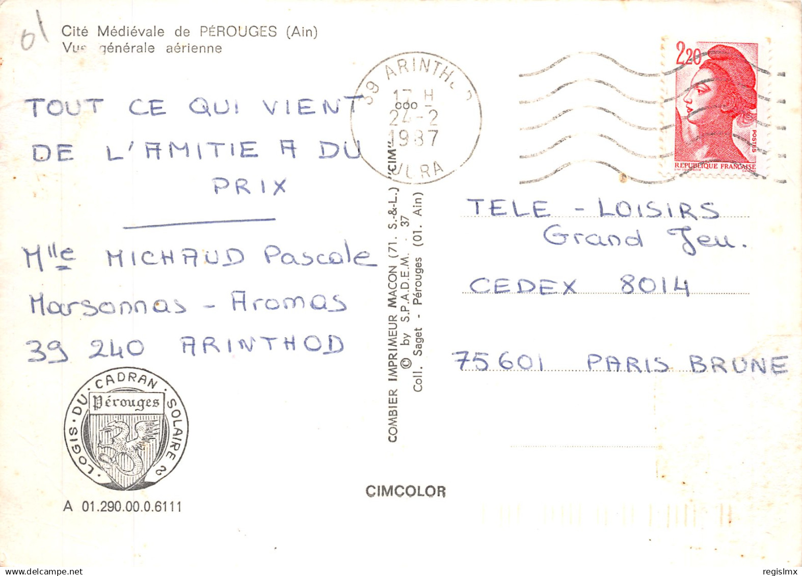 01-PEROUGES-N°T2169-D/0113 - J'ai Lu