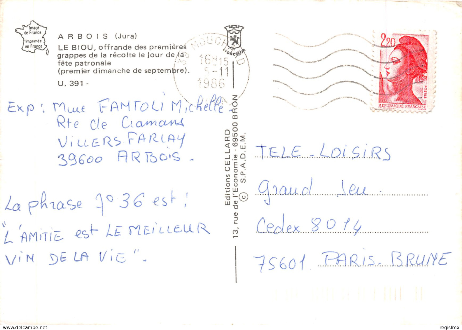 39-ARBOIS-N°T2179-C/0117 - Arbois