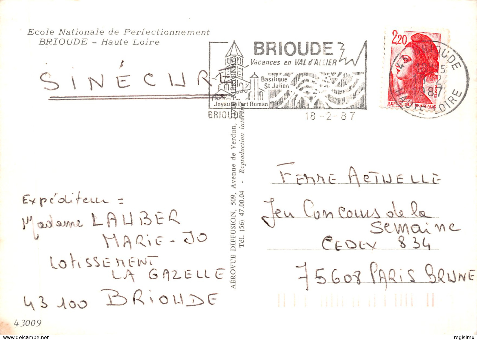 43-BRIOUDE-N°T2186-A/0333 - Brioude