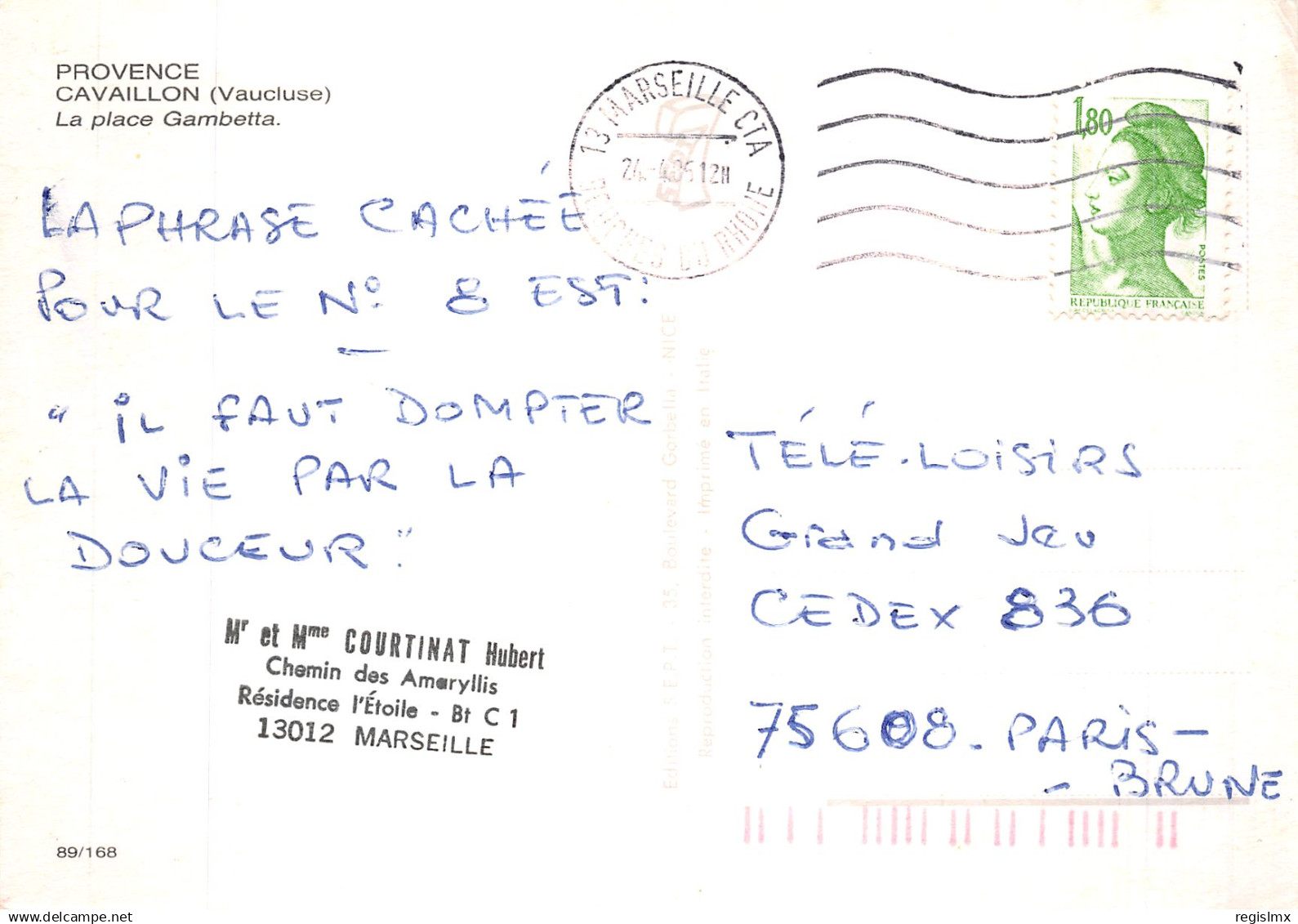 84-CAVAILLON-N°T2187-A/0311 - Cavaillon