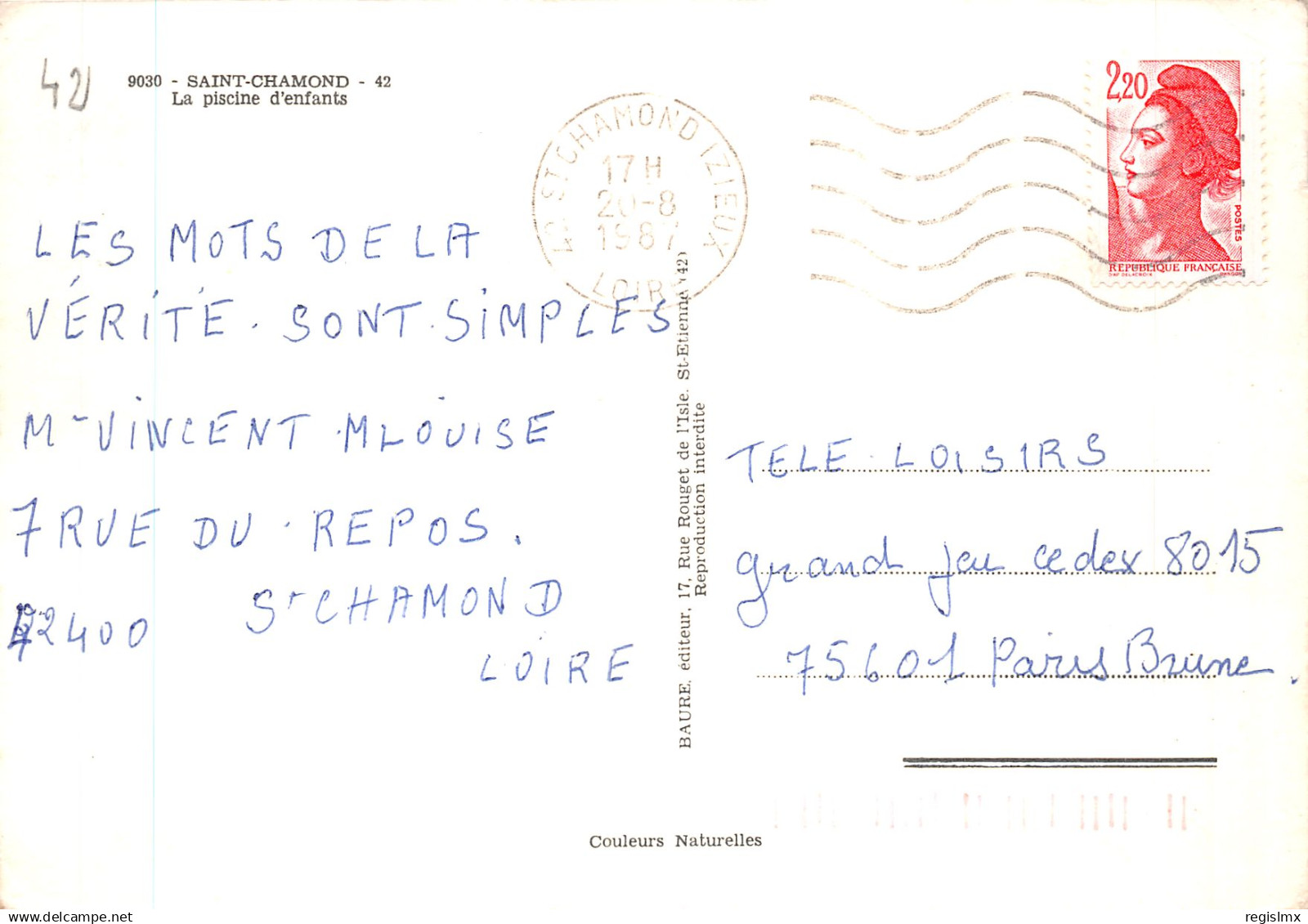 42-SAINT CHAMOND-N°T2195-D/0257 - Saint Chamond