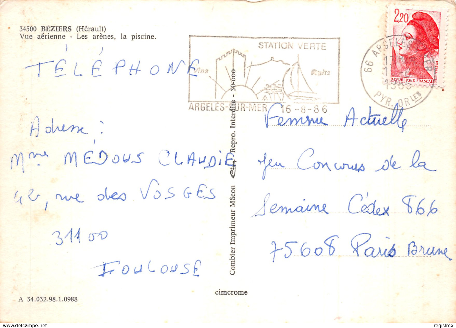 34-BEZIERS-N°T2197-D/0199 - Beziers