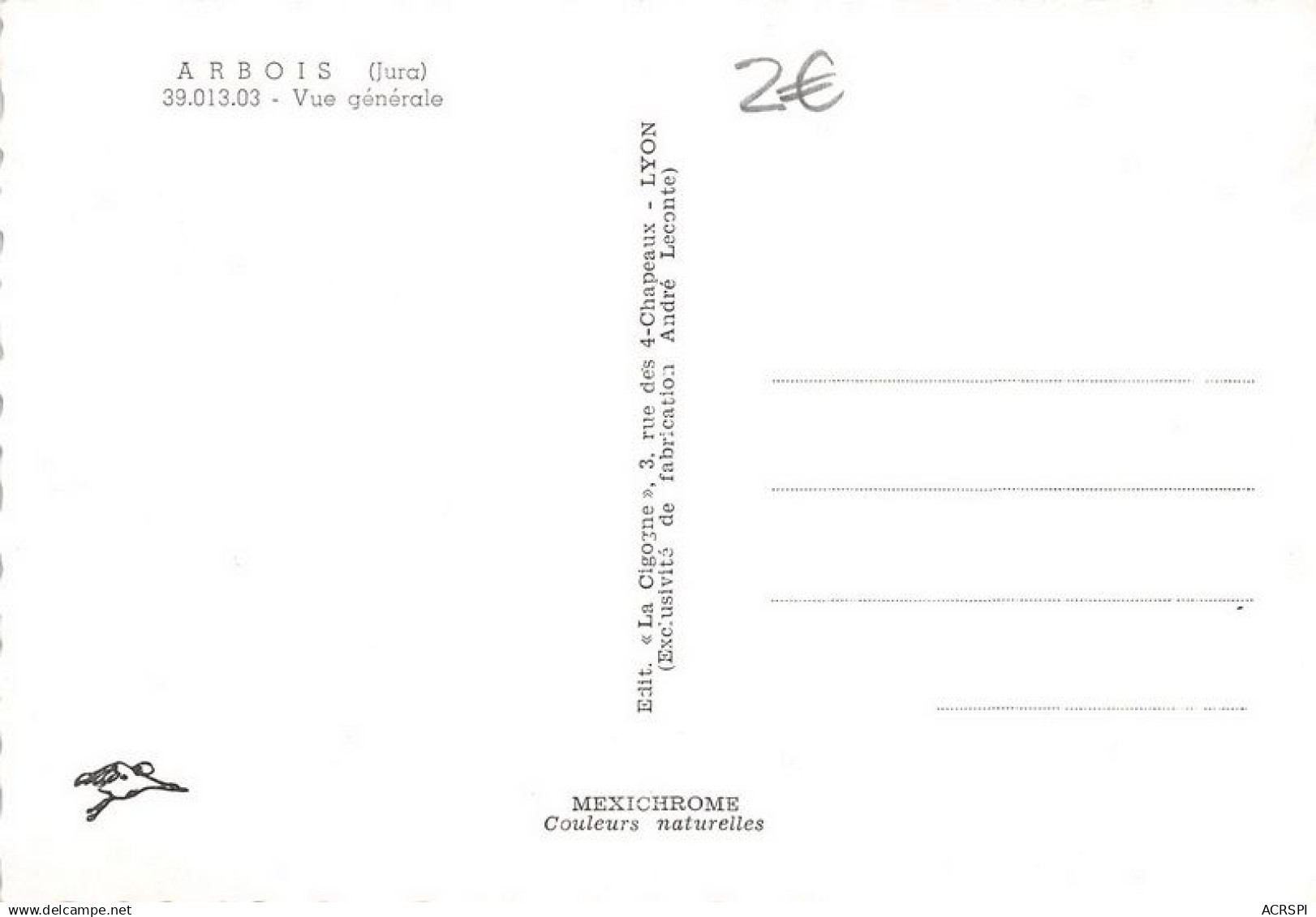 ARBOIS Vue Generale 25(scan Recto-verso) MA1990 - Arbois