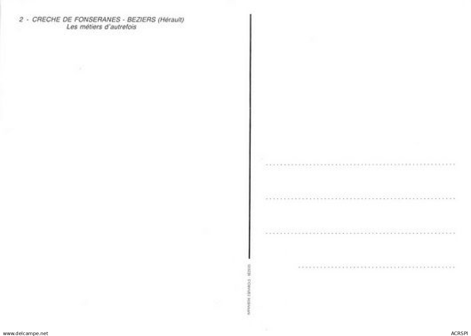 BEZIERS FONSERANES Santons La Creche 14  (scan Recto-verso)MA2023Bis - Beziers