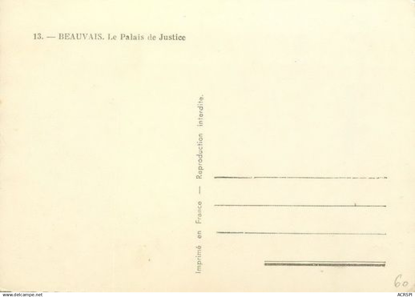 BEAUVAIS Le Palais De Justice 2  (scan Recto-verso)MA2052Ter - Beauvais