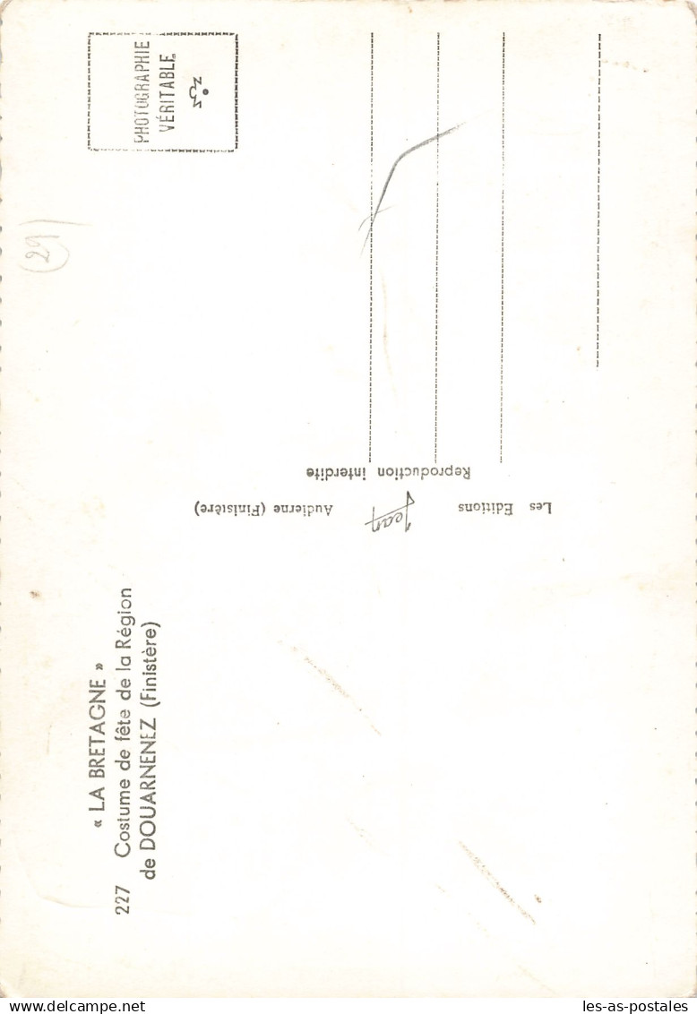 29  DOUARNENEZ COSTUME DE FETE - Douarnenez