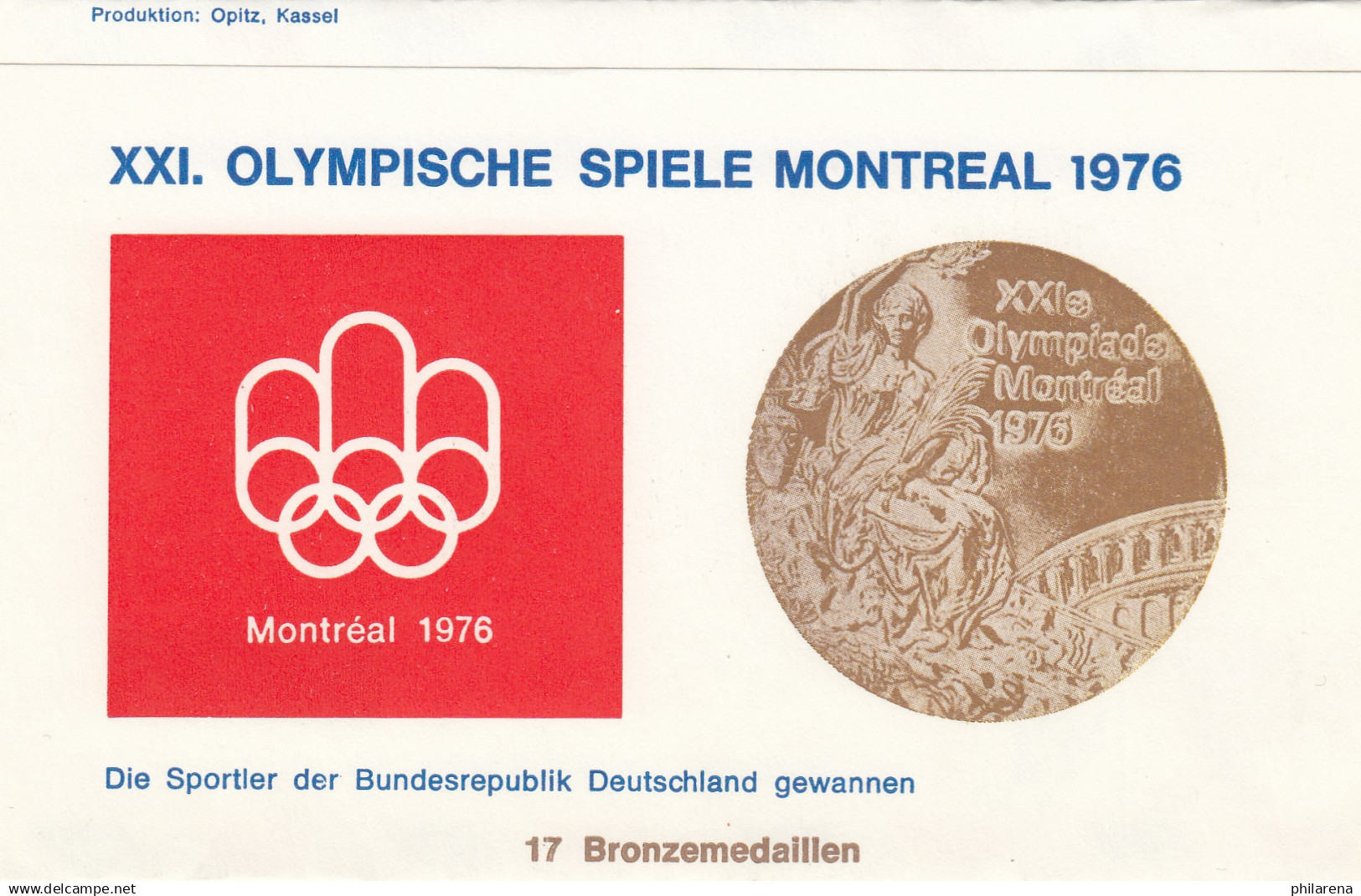 Olympische Spiele Montreal Ganzsache 1976 - Cartas & Documentos