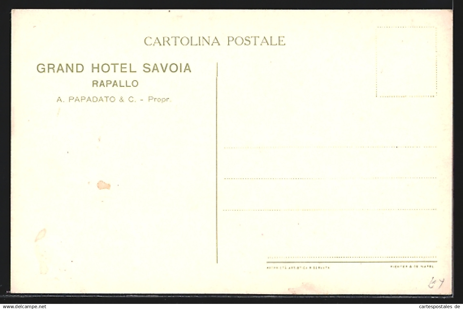 Cartolina Rapallo, Das Grand Hotel Savoia  - Andere & Zonder Classificatie