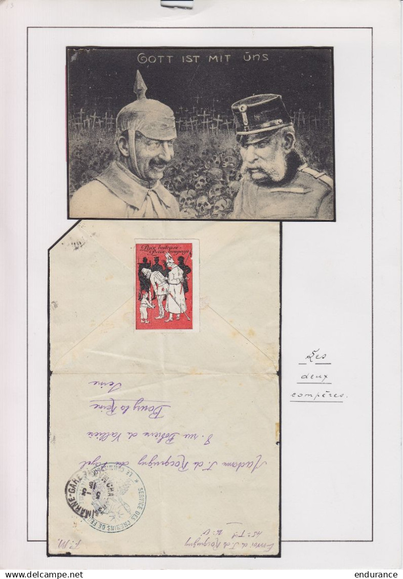 Ensemble De Documents (cartes Postales, Vignettes Et Enveloppes) Prince Henri De Prusse - 3 Pages - Other & Unclassified