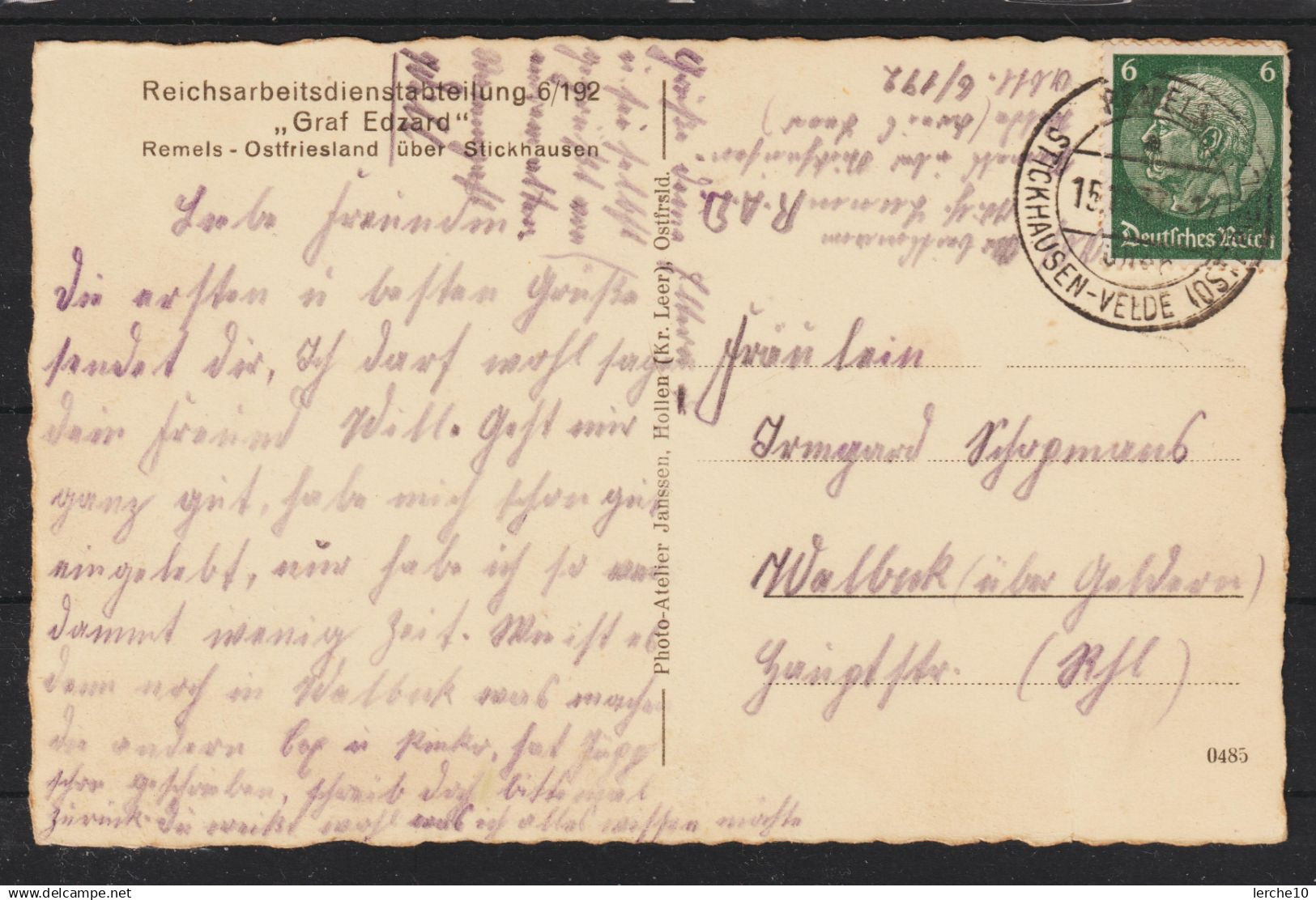 Reichsarbeitsdienstabteilung 6/192  (0782) - Used Stamps