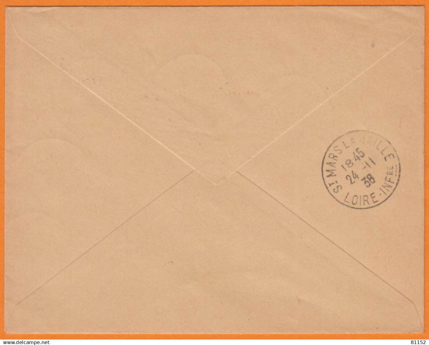 Lettre De  CONSTANTINE R.P. AVION  Algérie  Le 22 II 1938 Avec 5c + 65c  Pour 44 SAINT-MARS-LA-JAILLE - Luftpost