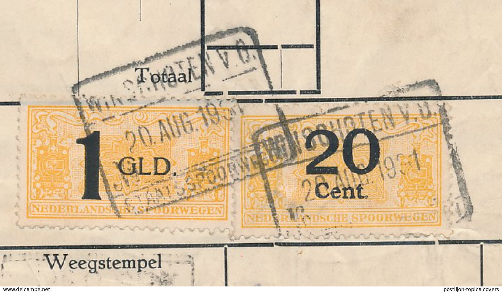 Vrachtbrief / Spoorwegzegel N.S. Winschoten - S Hertogenbosch 31 - Sin Clasificación