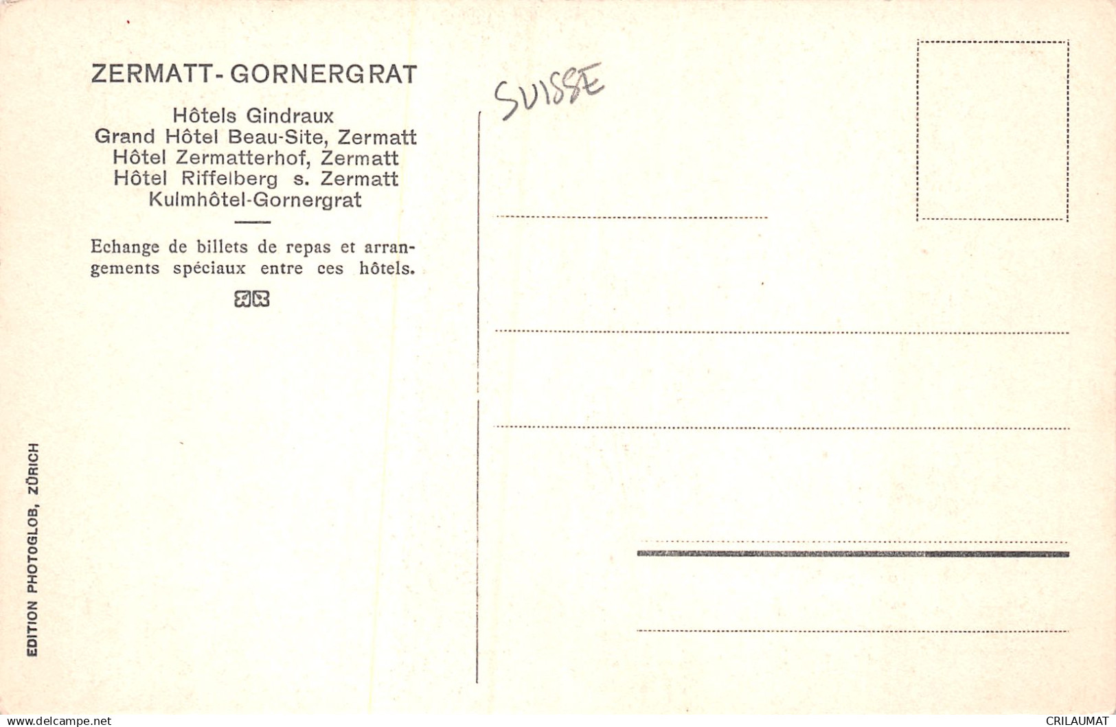 ET-SUISSE MONT CERVIN-N°T5029-G/0003 - Other & Unclassified