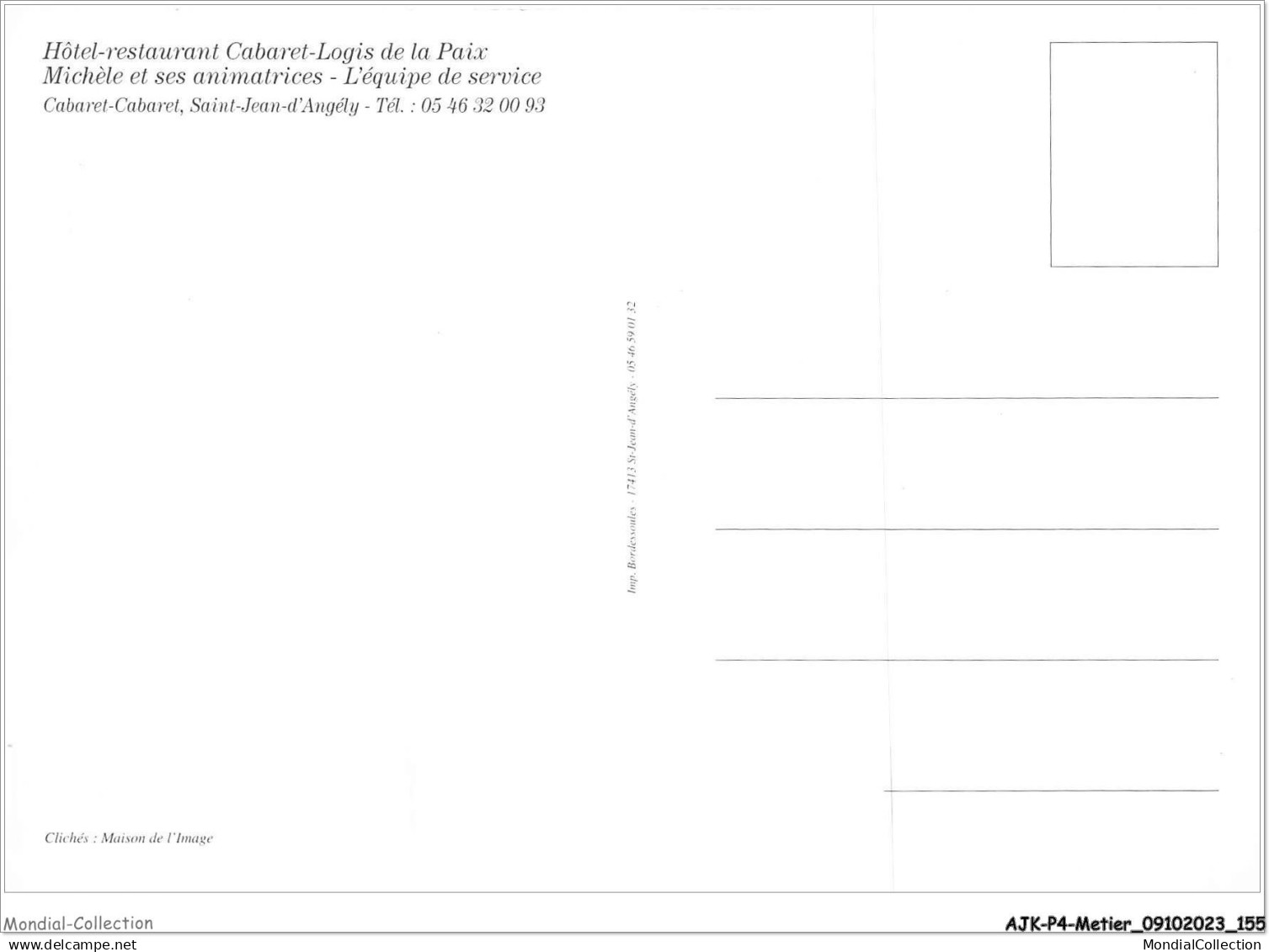 AJKP4-0414 - METIER - HOTEL-RESTAURANT CABARET-LOGIS DE LA PAIX - MICHELE ET SES ANIMATRICES  - Other & Unclassified