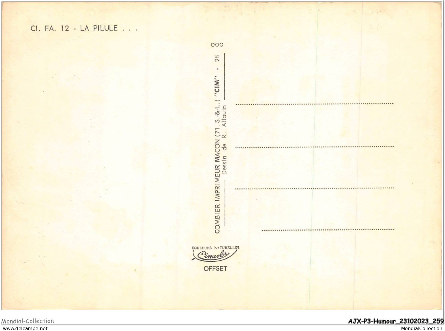 AJXP3-0320 - HUMOUR - La Pilule - Humour