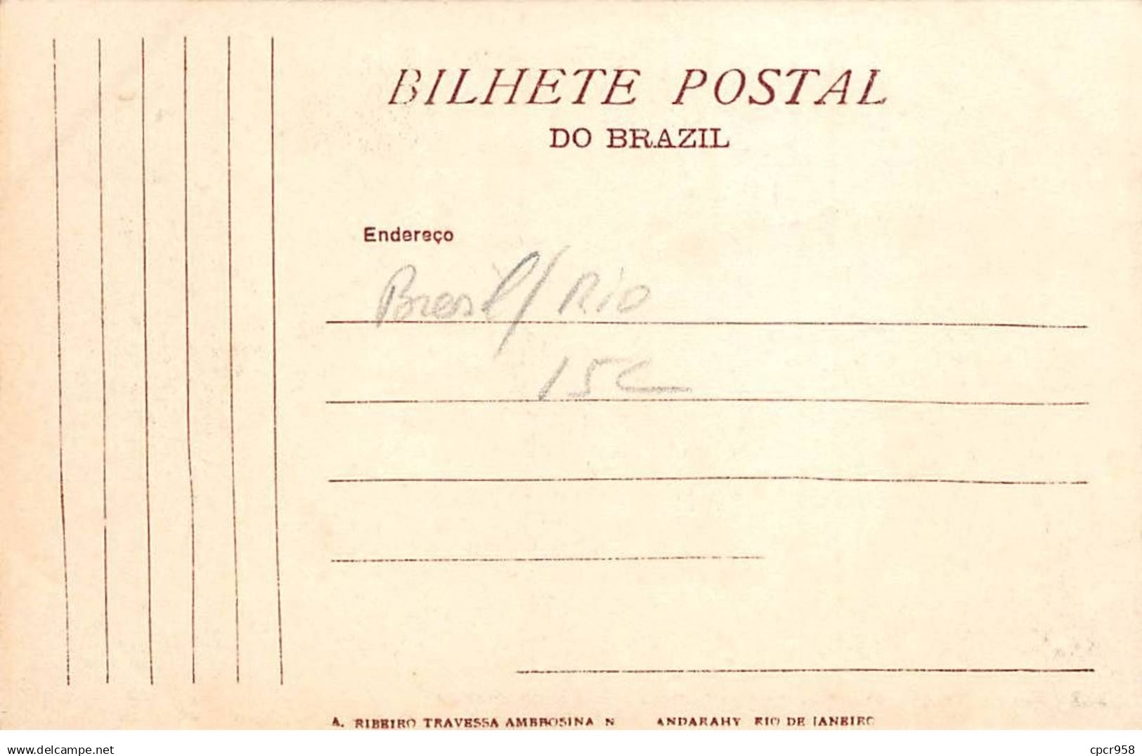 Brésil - N°78970 - RIO DE JANEIRO - Rua Uruguayana - Largo Da Carioca - Carte Avec Bel Affranchissement - Rio De Janeiro