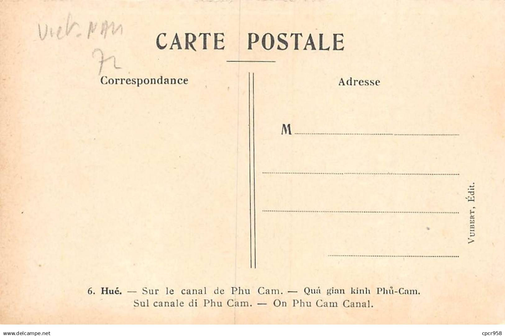 VIET NAM - SAN53735 - Hué - Sur Le Canal De Phu Cam - Vietnam