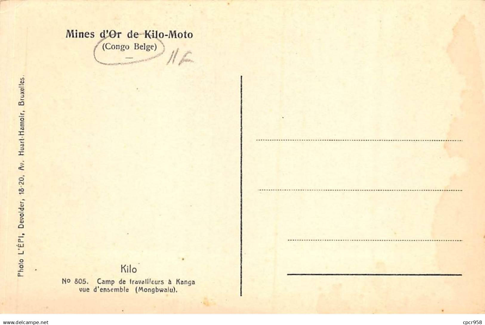CONGO - SAN53913 - Mines D'or De Kilo Moto - Camp De Travailleurs à Kanga - Vue D'ensemble - Mongbwalu - Congo Belga
