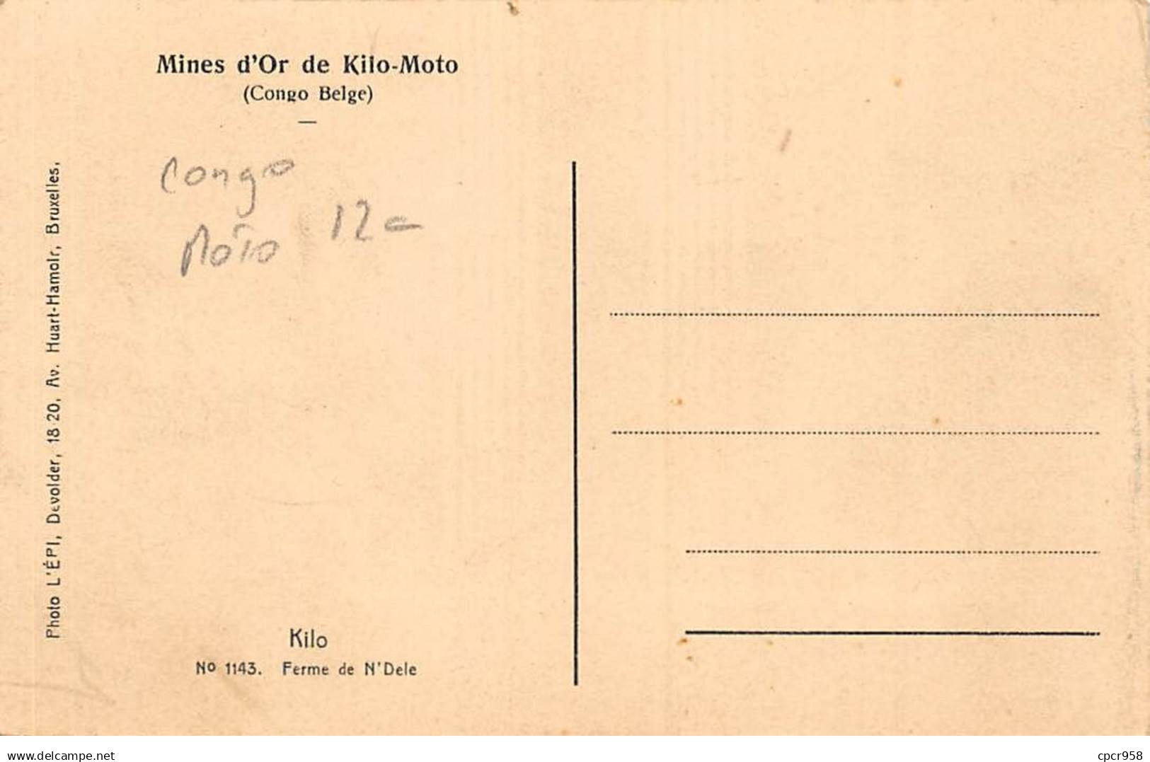 CONGO - SAN53922 - Mines D'or De Kilo Moto - Ferme De N'Dele - Moto - Congo Belge