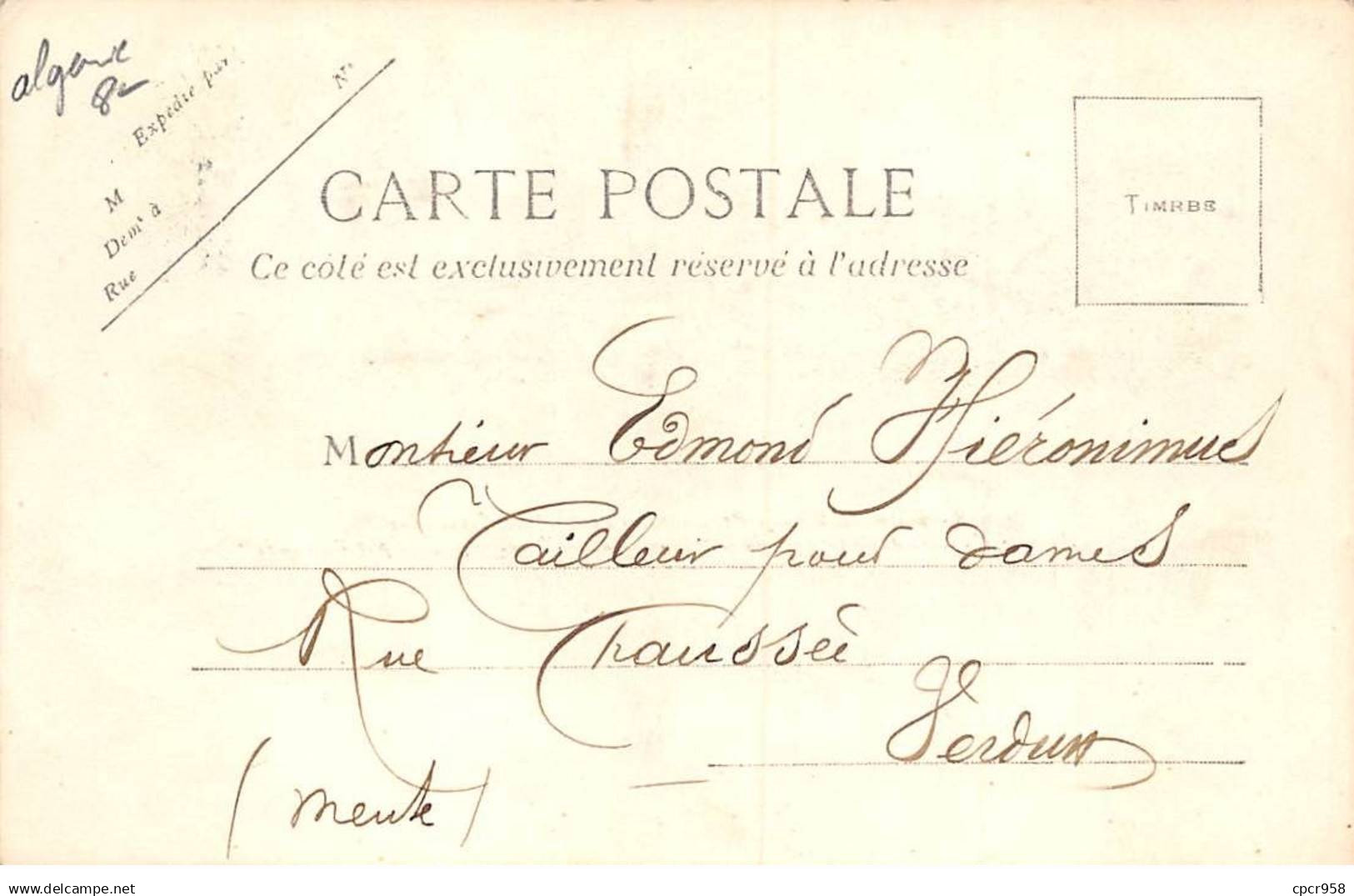 ALGERIE - ALGER - SAN39353 - Souvenir Du Voyage Présidentiel , Avril 1903 - L'entrée Dans Le Port De La "Jeanne D'Arc" - Scene & Tipi