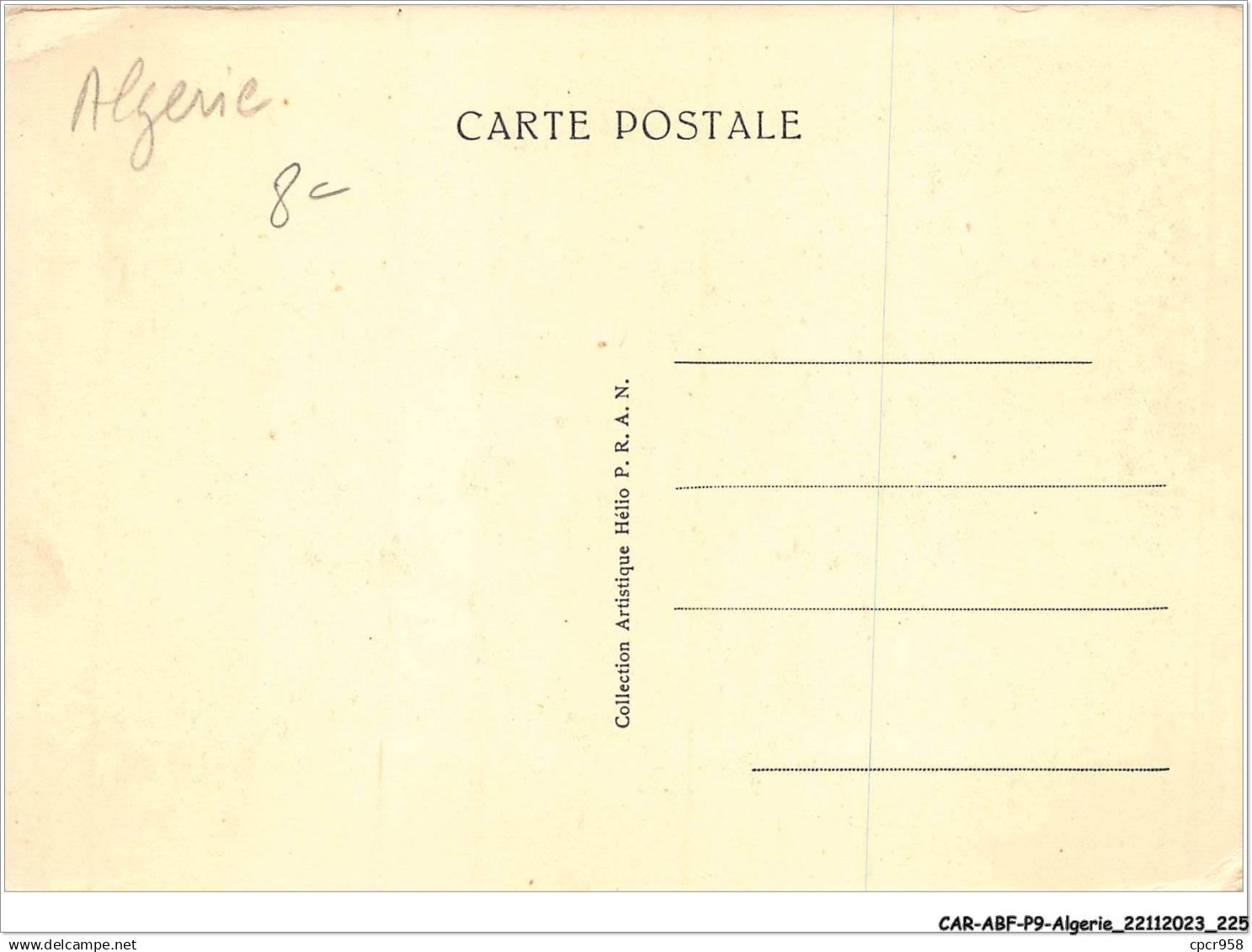 CAR-ABFP9-1074-ALGERIE - Types Nord-africains - Scènes & Types