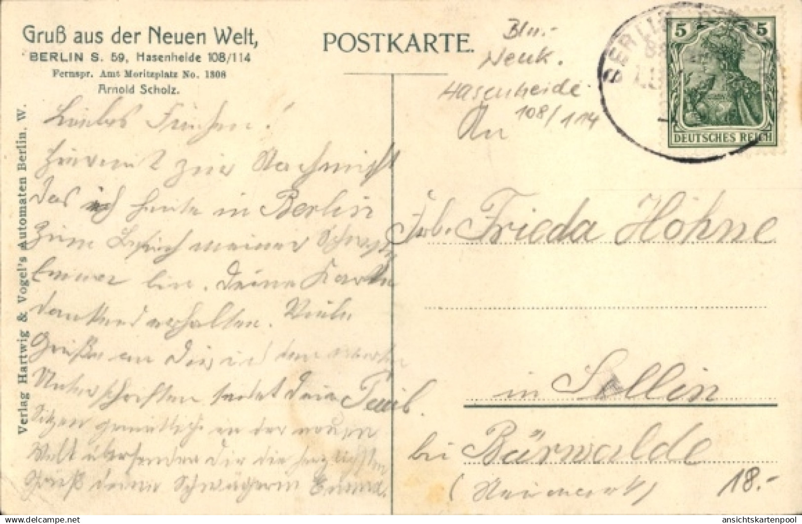 CPA Berlin Neukölln, Neue Welt, Hasenheide 108-114, Hochzeitssaal - Other & Unclassified