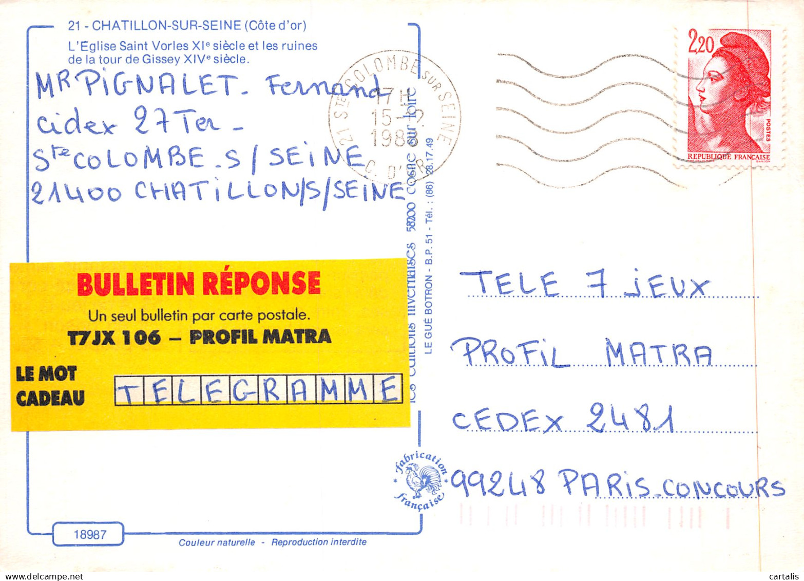 21-CHATILLON SUR SEINE-N°4139-D/0349 - Chatillon Sur Seine