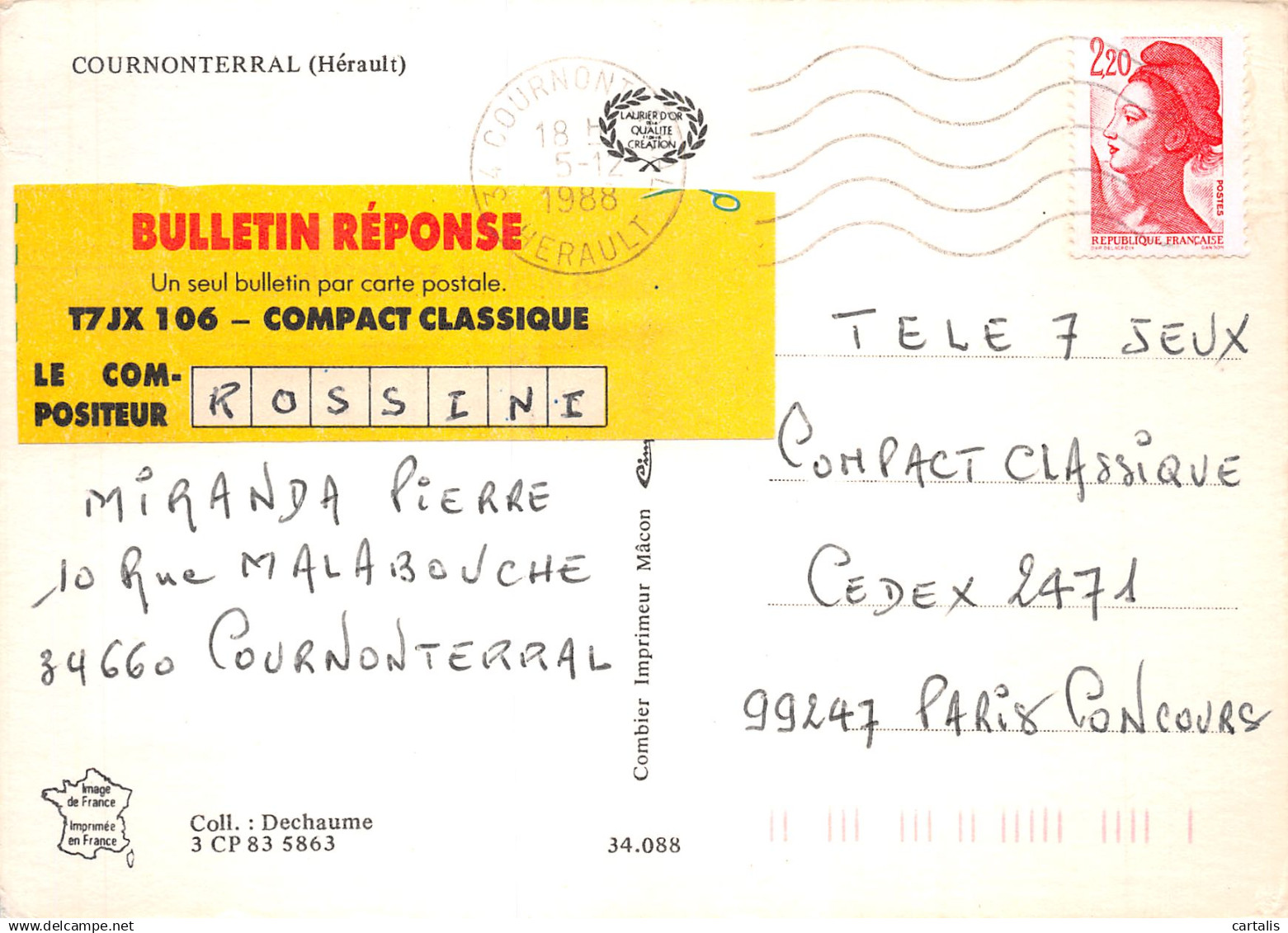 34-COURNONTERRAL-N°4144-B/0021 - Other & Unclassified