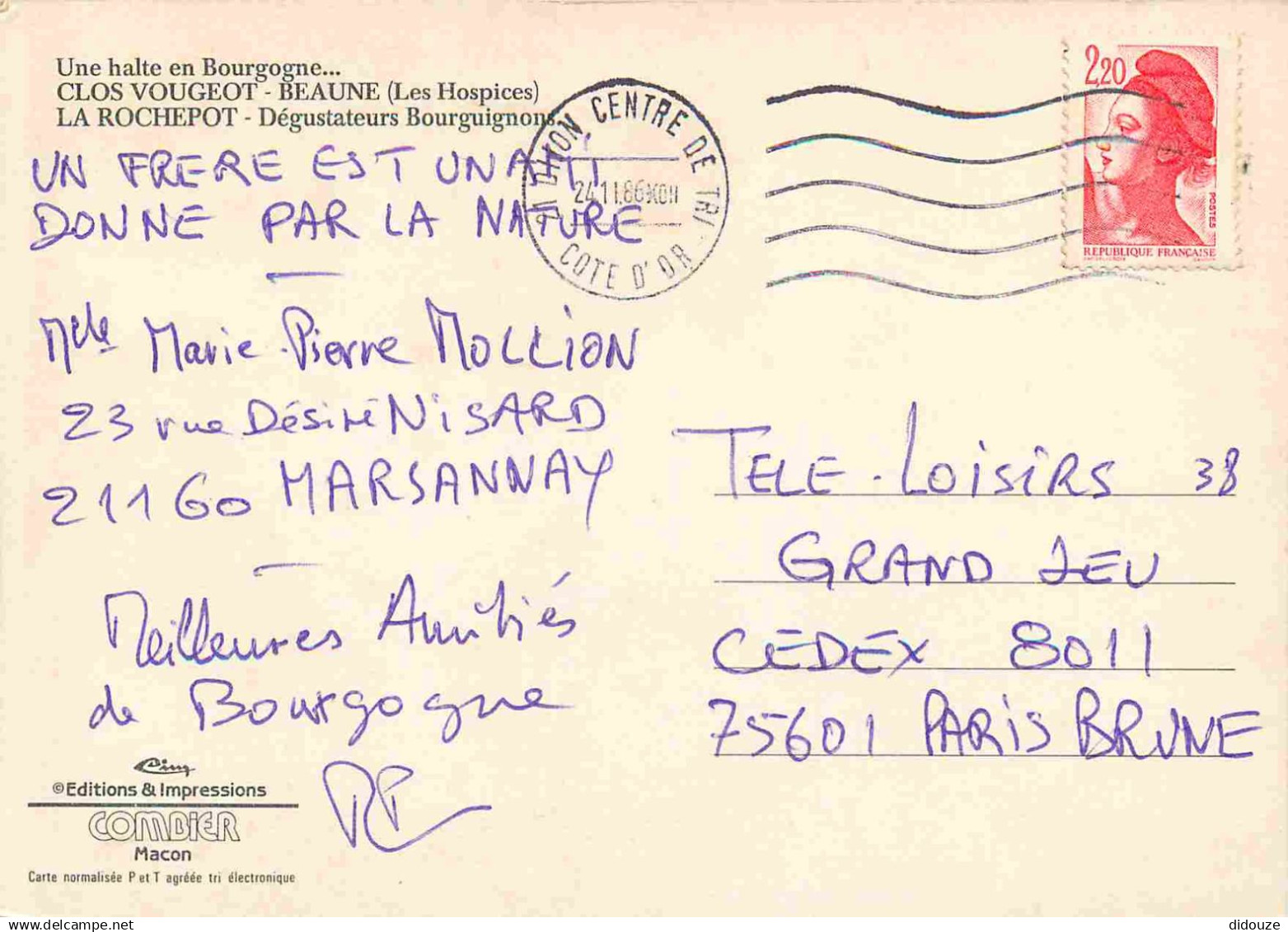 21 - Cote D'Or - Bourgogne - Multivues - Femmes - Illustration Vin - CPM - Voir Scans Recto-Verso - Other & Unclassified