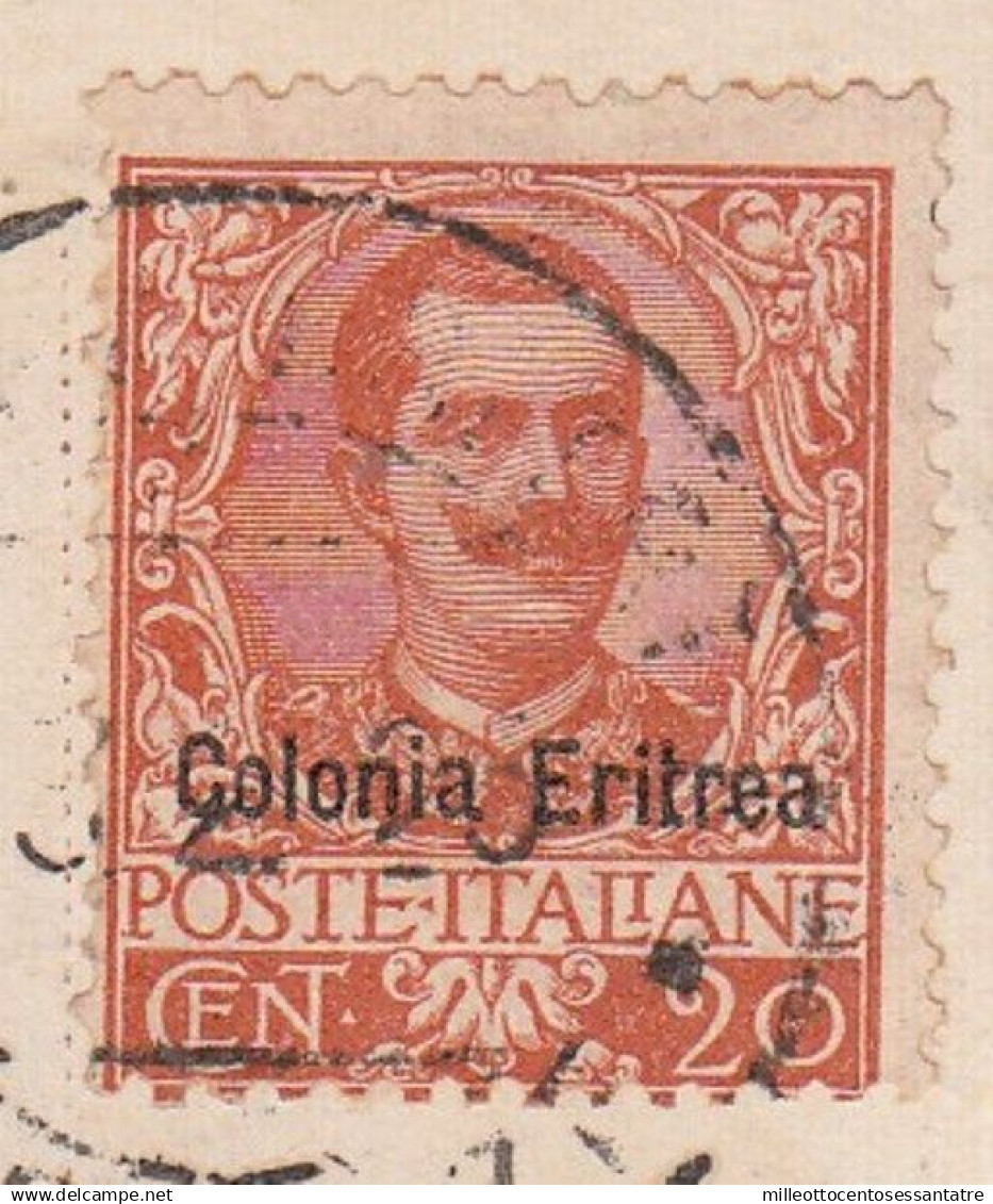 2662 - ERITREA - Cartolina Fotografica Del 1925 Da Asmara A Roma Con Cent. 20 Arancio - Colonia Eritrea - - Eritrea