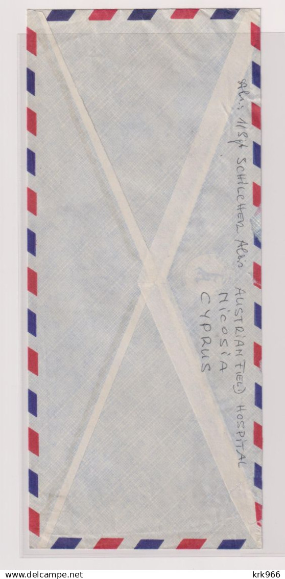 CYPRUS NICOSIA  1970 Nice Airmail  Cover To Austria Austrian Field Hospital UNFICYP ROTARY CONFERENCE FAMAGUSTA - Briefe U. Dokumente