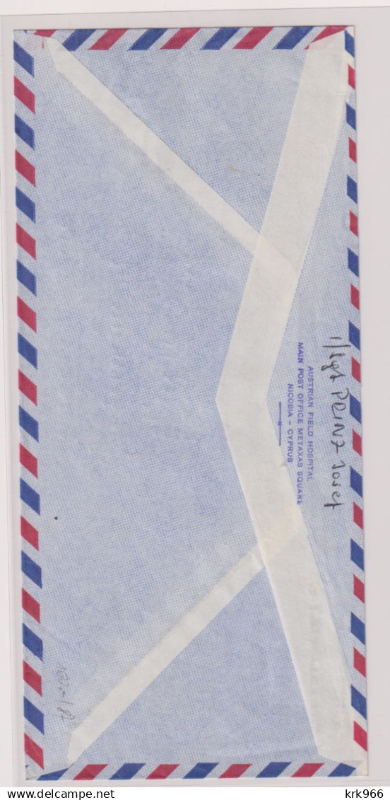 CYPRUS NICOSIA 1969  Nice Airmail  Priority Cover To Austria Austrian Field Hospital UNFICYP - Brieven En Documenten