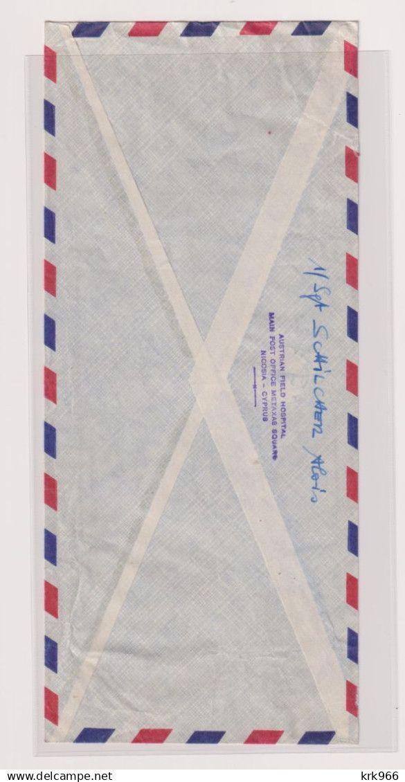 CYPRUS NICOSIA 1970 Nice Airmail   Cover To Austria Austrian Field Hospital UNFICYP - Brieven En Documenten
