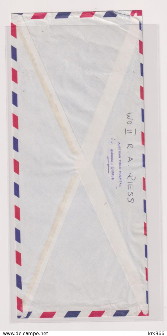 CYPRUS NICOSIA 1972 Nice Airmail   Cover To Austria Austrian Field Hospital UNFICYP - Brieven En Documenten