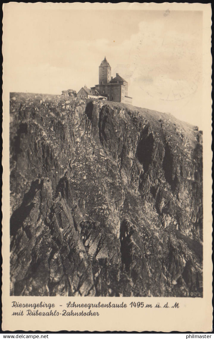 BS Wehrmeldeamt Hohenelbe Auf AK Schneegrubenbaude, SSt HOHENELBE 17.9.43 - Besetzungen 1938-45