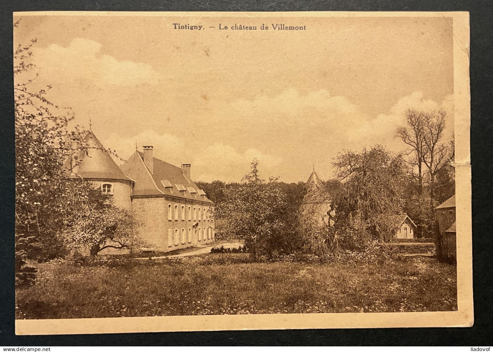 Postkaart 1938 “Tintigny - Le Chateau De Villemont” - Griffe Ste MARIE - Griffes Linéaires