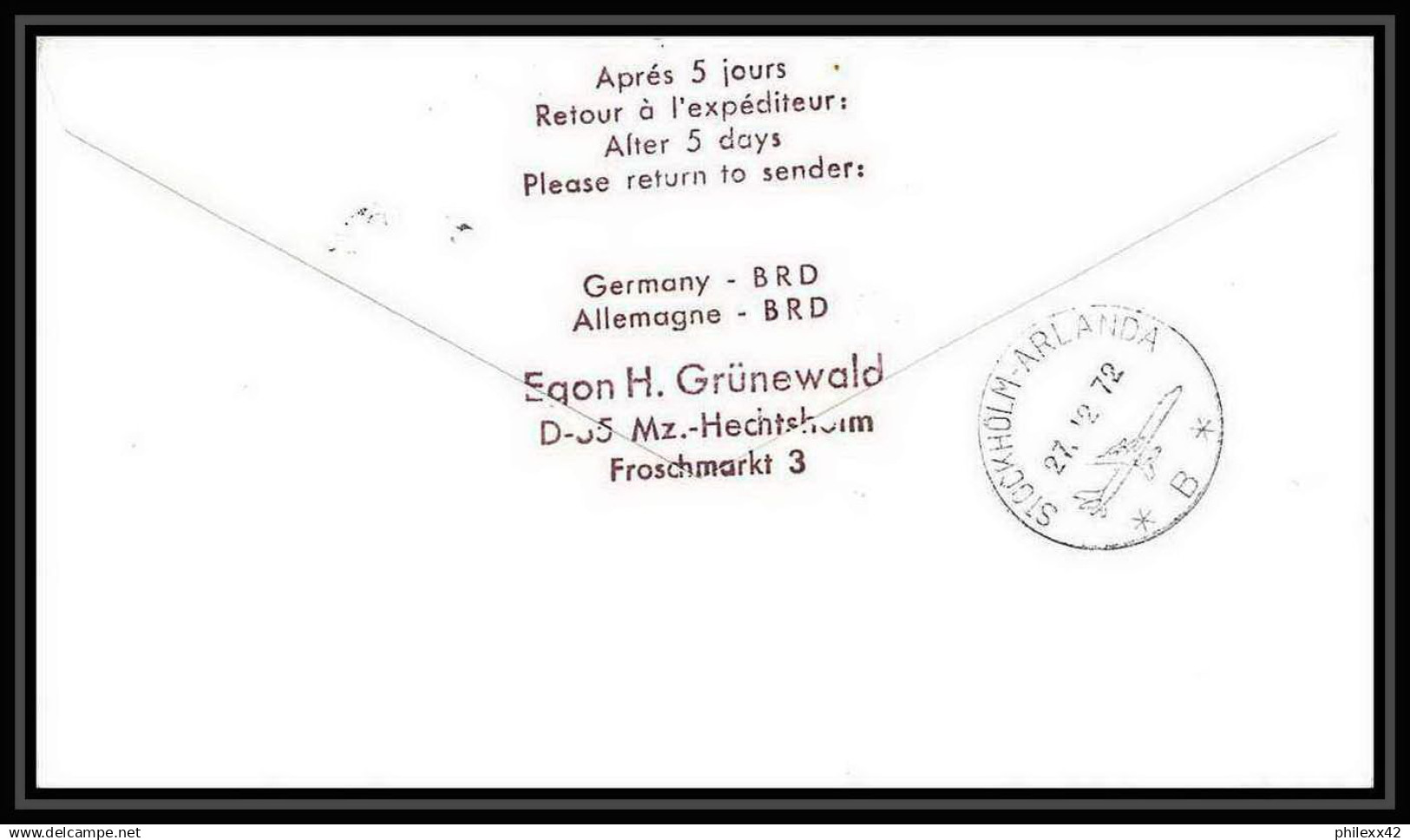 6572/ Espace (space Raumfahrt) Lettre (cover Briefe) 7/12/1972 Apollo 17 Ascension Island  - Afrika