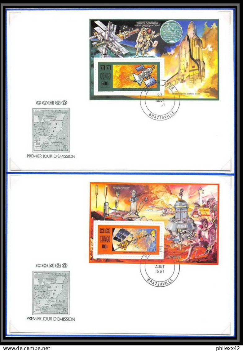 12090 1992 Année International De L'espace Fdc (premier Jour) Congo Espace (space Raumfahrt) Lettre (cover Briefe) - Africa