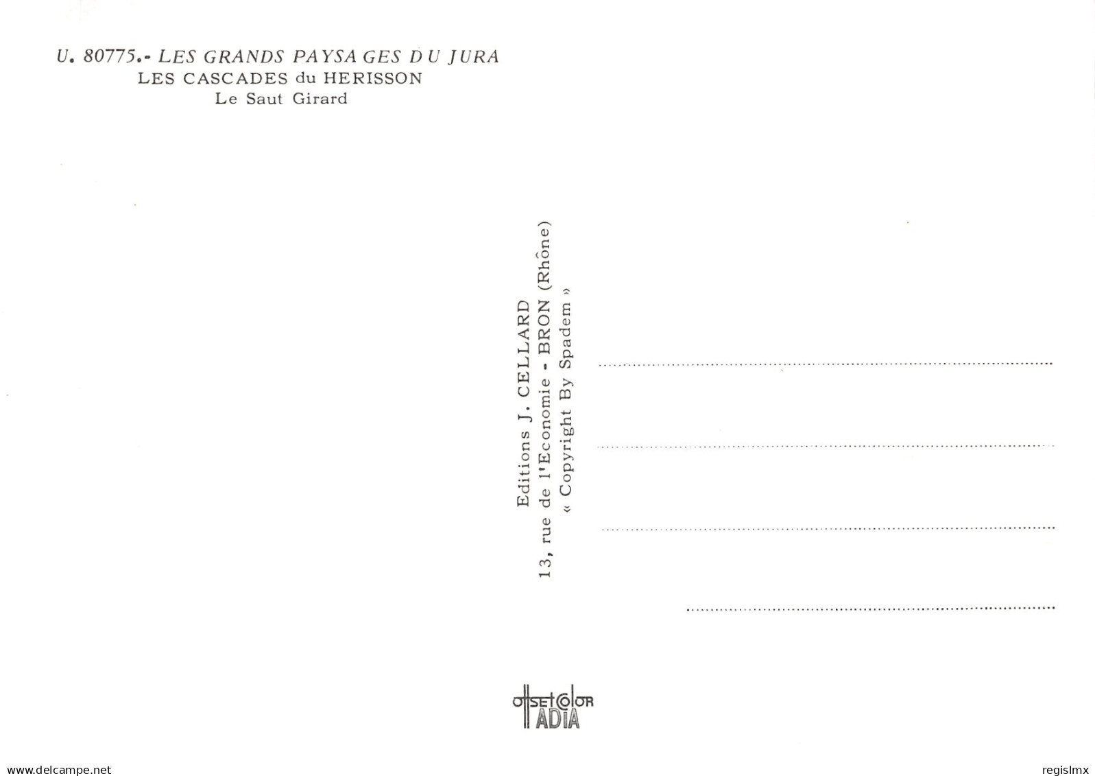 39-LES CASCADES DU HERISSON LE SAUT GIRARD-N°T1087-D/0261 - Other & Unclassified