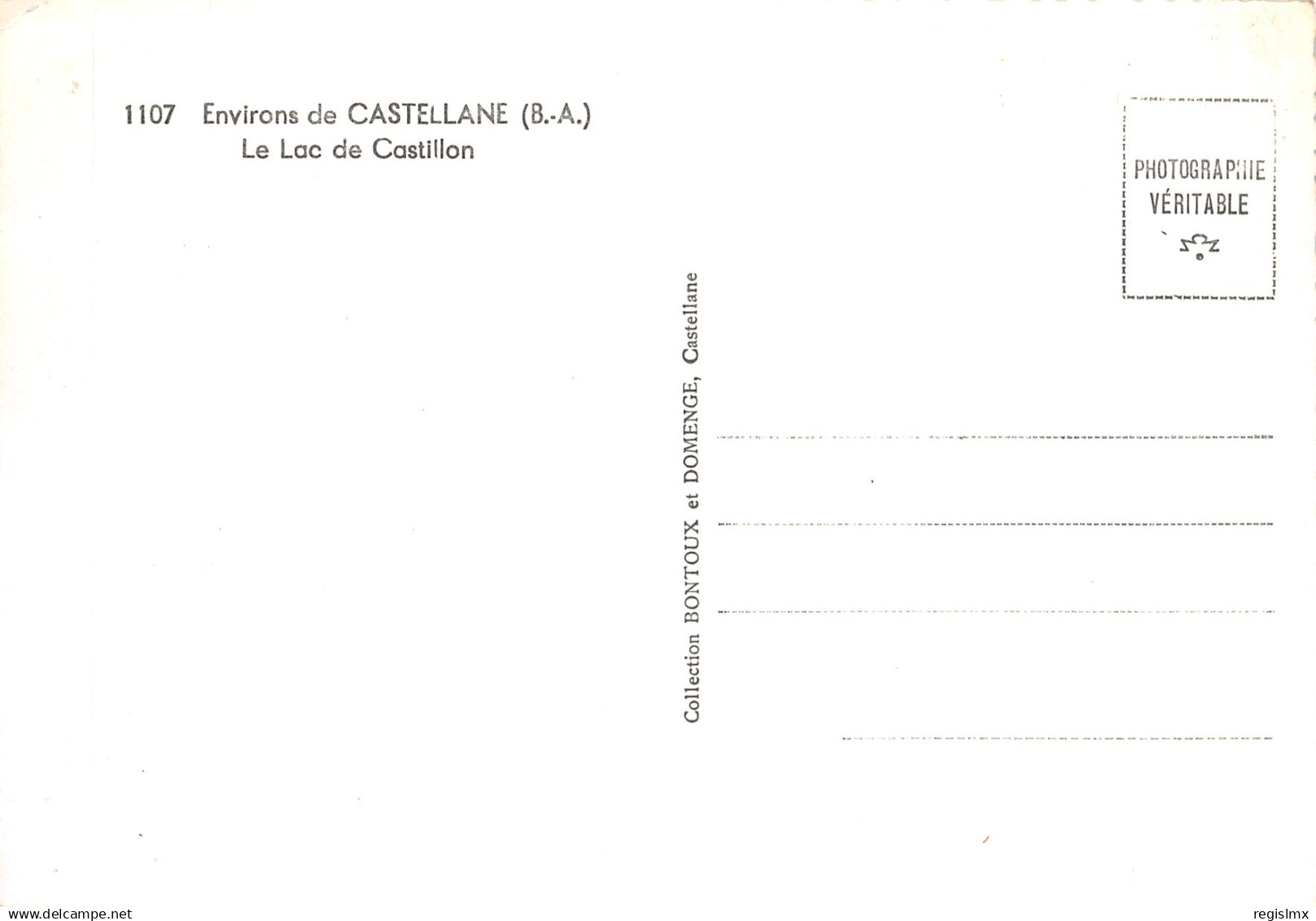 04-LE LAC DE CASTILLON ENVIRONS DE CASTELLANE-N°T1088-B/0281 - Otros & Sin Clasificación