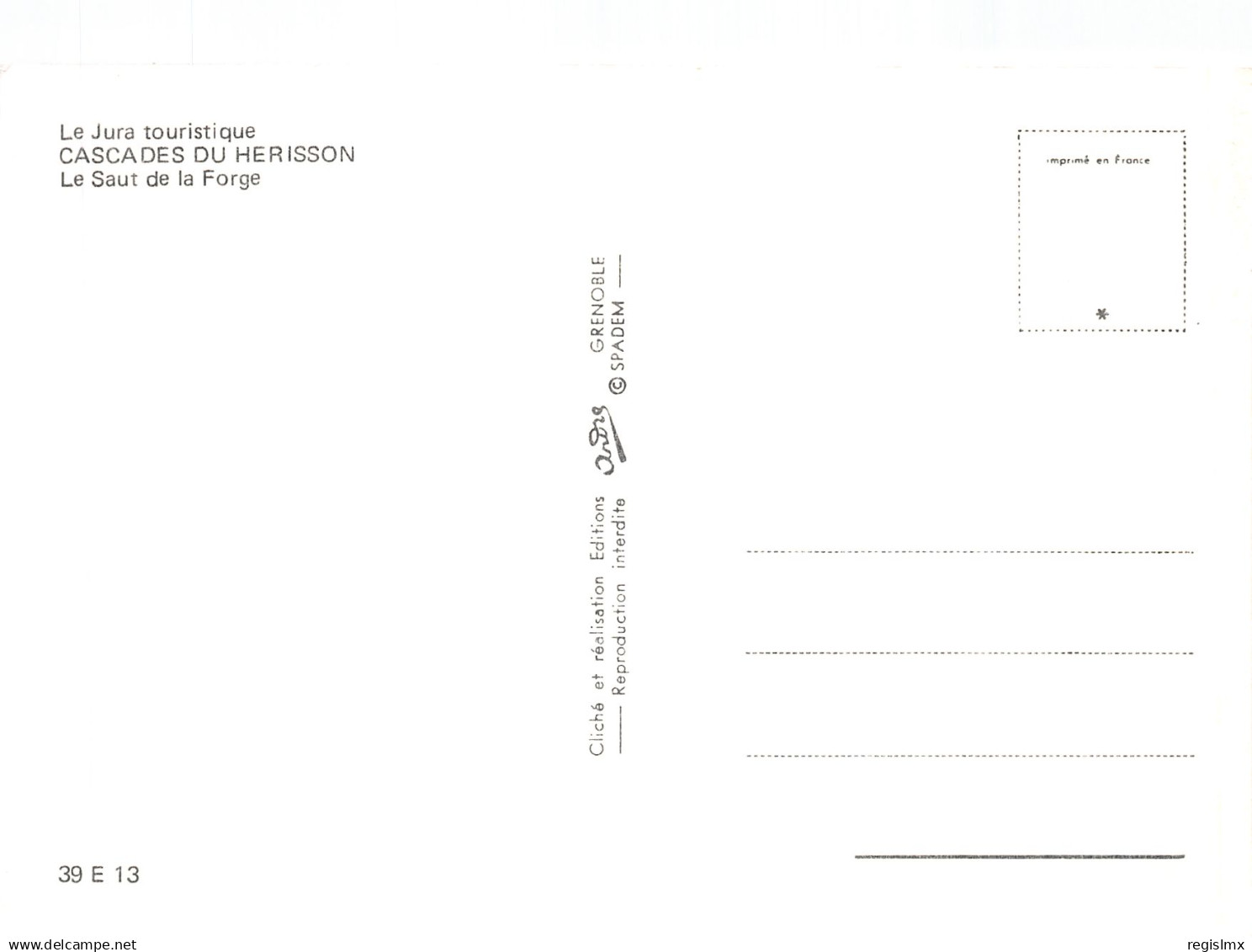 39-CASCADES DU HERISSON LE SAUT DE LA FORGE-N°T1088-A/0255 - Other & Unclassified