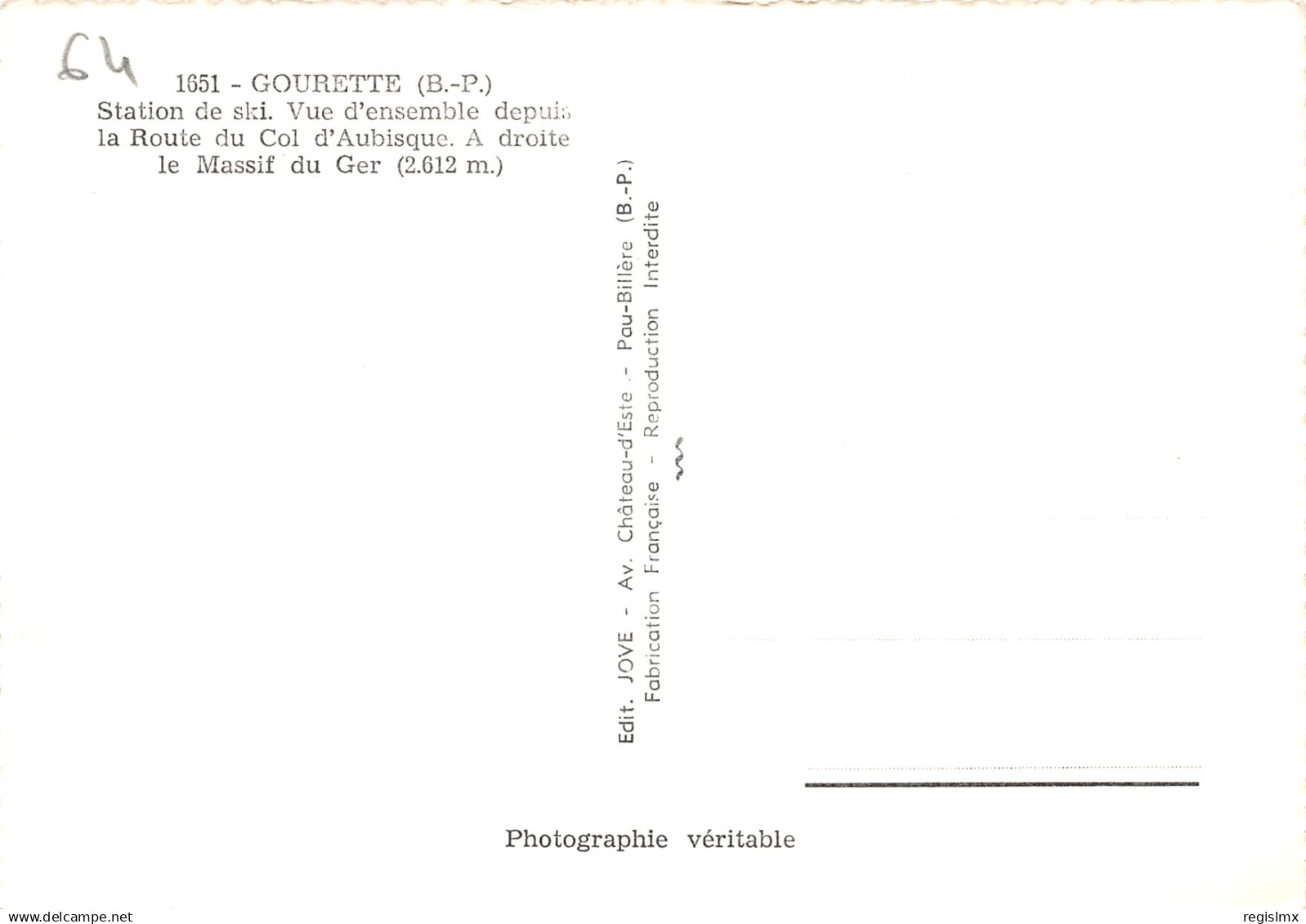 64-GOURETTE-N°TB3541-B/0175 - Altri & Non Classificati