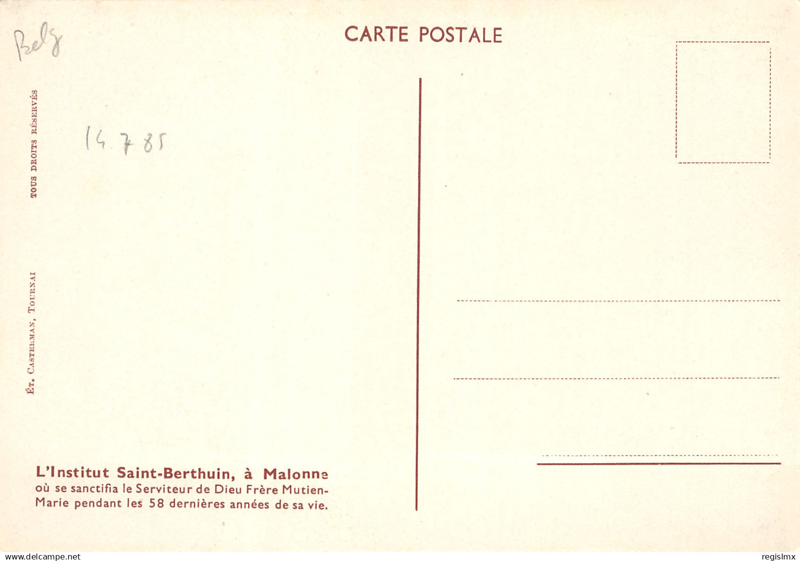 ET-Belgique MALONNE-N°TB3545-B/0035 - Altri & Non Classificati