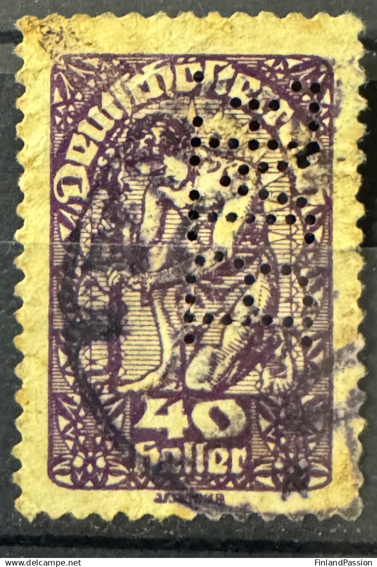 Austria. 1919. Mi: 268x O. ANK: 268x. PERFIN “B.MF.” - Errors & Oddities