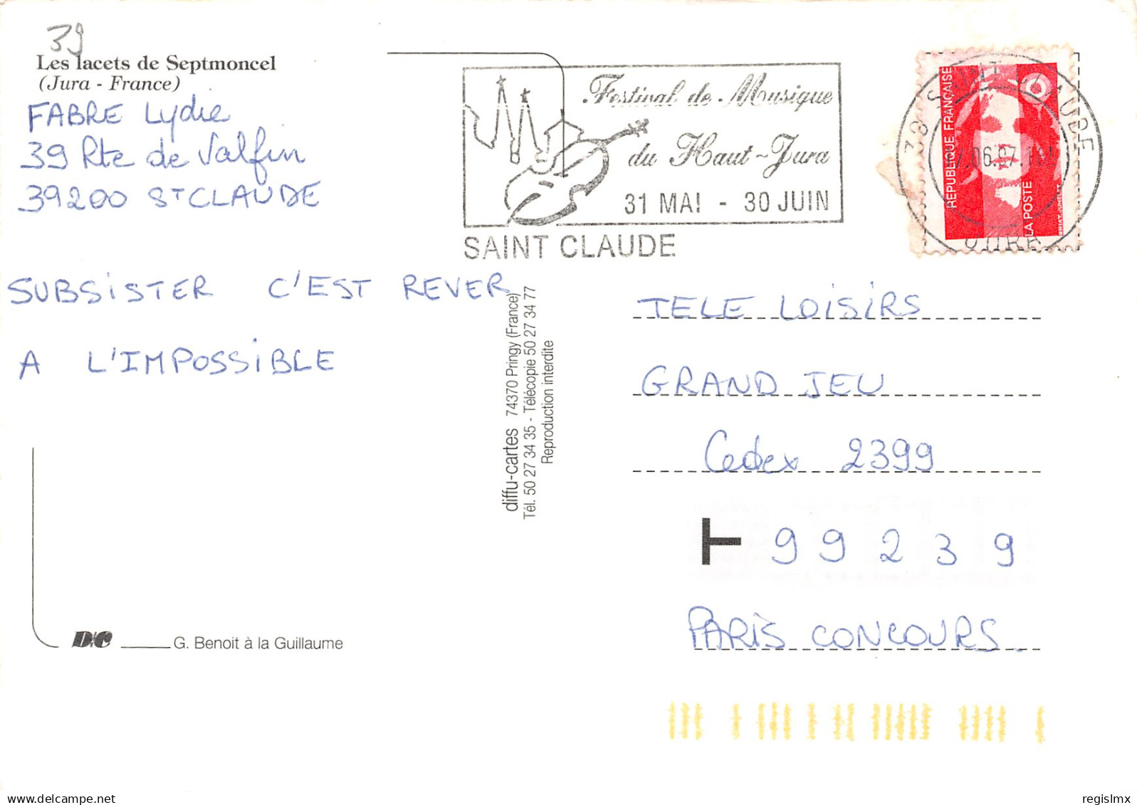 39-LES LACETS DE SEPTMONCEL-N°TB3548-D/0041 - Other & Unclassified