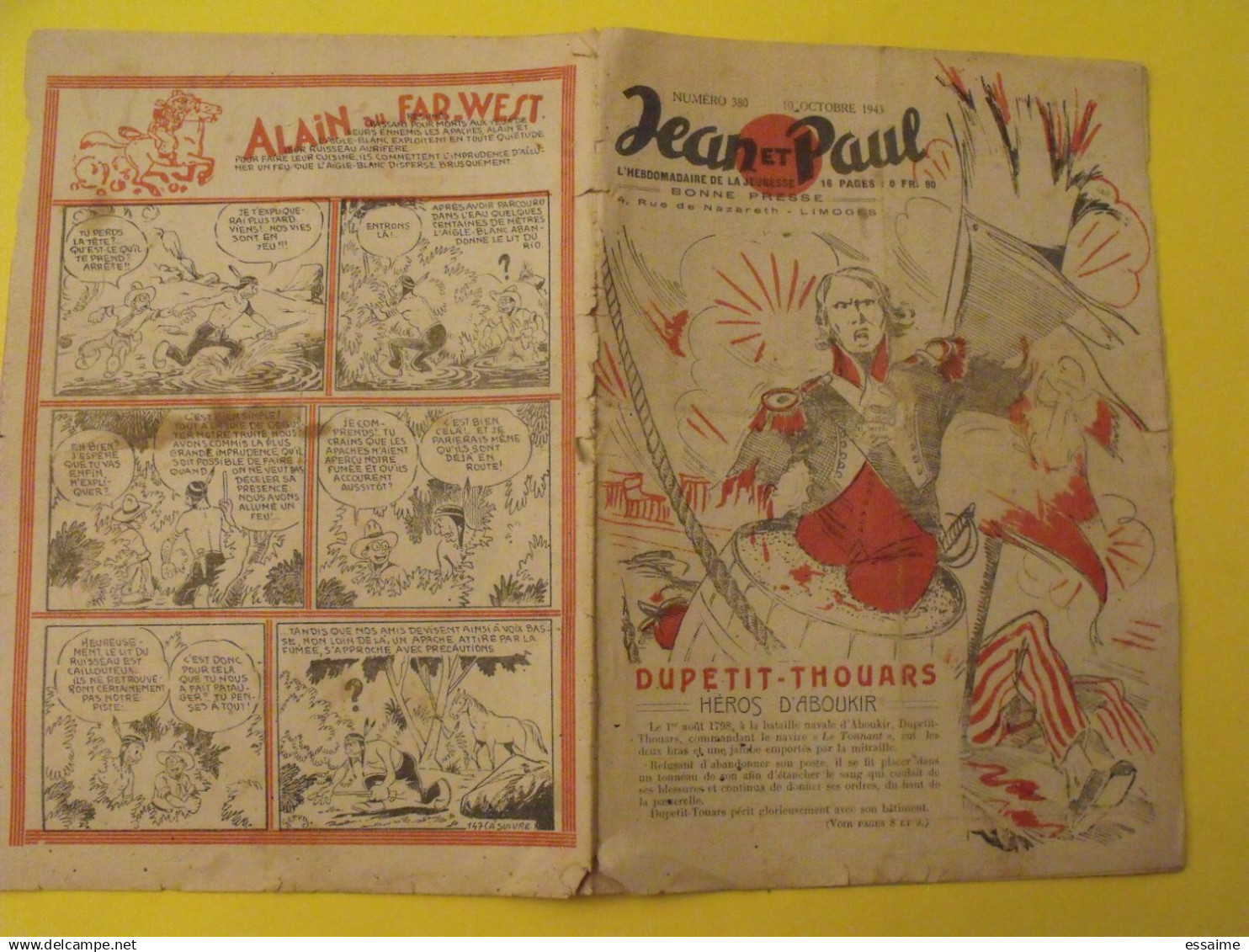 5 N° Jean Et Paul (Bayard Pendant La Guerre). 1943. Alain Au Far-West (Gervy). Le Voilier Fantôme - Other Magazines